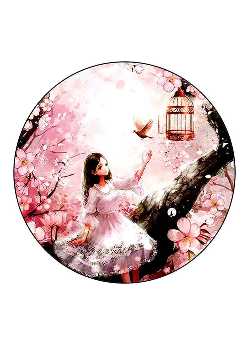 Girl Printed Mouse Pad Multicolour
