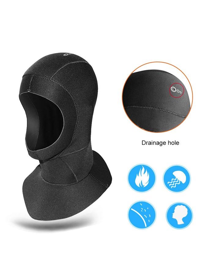Thoraya SLINX 3mm Neoprene Scuba Diving Cap Warm Snorkeling Wetsuit Hat Hood Waterproof Black (M)  - Image 5