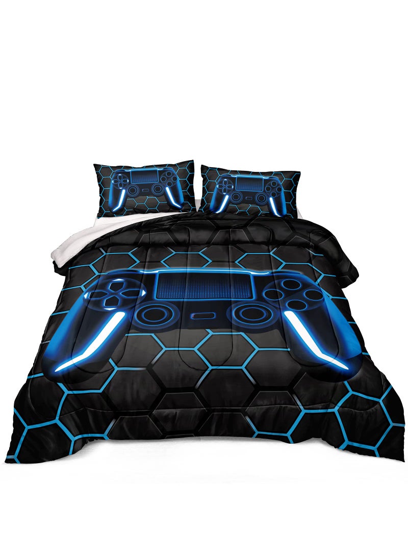 Z.Jian HOME Z.Jian HOME Boys Comforter Set Gaming Bedding for Kids Teen Game Console Comforter Set for Gamer Room Decor(comforter-Game41 Twin)  - Image 1