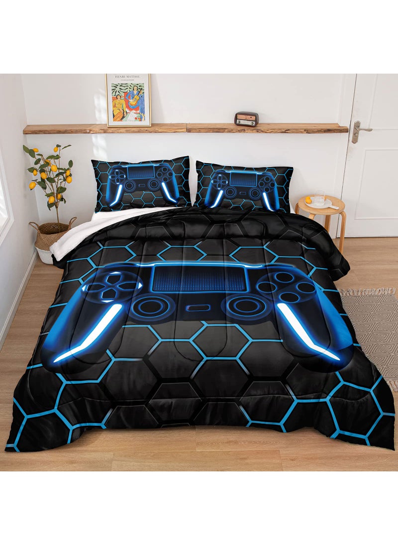Z.Jian HOME Z.Jian HOME Boys Comforter Set Gaming Bedding for Kids Teen Game Console Comforter Set for Gamer Room Decor(comforter-Game41 Twin)  - Image 2
