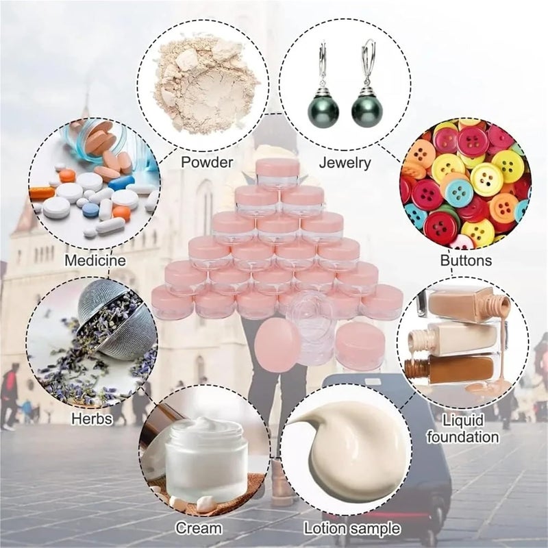 Lip Scrub Containers 30pcs 10 Ml Containers with Lids, Travel Sample Jar Mini Cosmetic for Creams, Lotions, Makeup - Image 3
