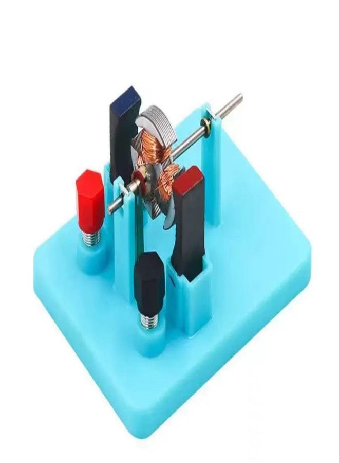 Pluzmecalm 1Pc Blue DIY DC Electrical Motor Assemble KIT - STEM Science Lab Educational Physics Learning Experiment Ornaments for Electrical Motor 1 Small in Size and Light in Weight,Learning and Education - Image 1