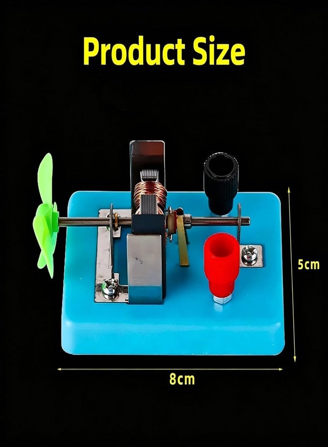Pluzmecalm 1Pc Blue DIY DC Electrical Motor Assemble KIT - STEM Science Lab Educational Physics Learning Experiment Ornaments for Electrical Motor 1 Small in Size and Light in Weight,Learning and Education - Image 2