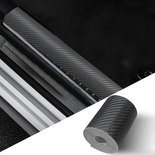 LHDOS Carbon Fiber Car Door Edge Guards 3D Vinyl Car Door Sill Protector Wrap Film Auto Door Trim Strips AntiScratch AntiCollision Adhesive Tape Auto Bumper Door Entry Guard for Most Cars 3x394 - Image 1