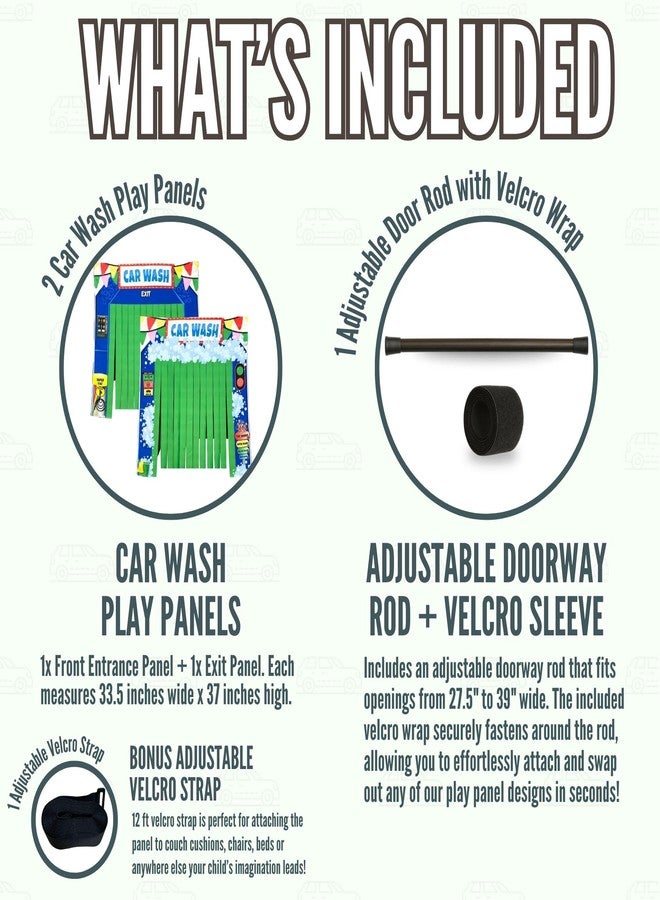 Couch Swag Play Panel for Children with Adjustable Door Pole (Car Wash) - Image 5