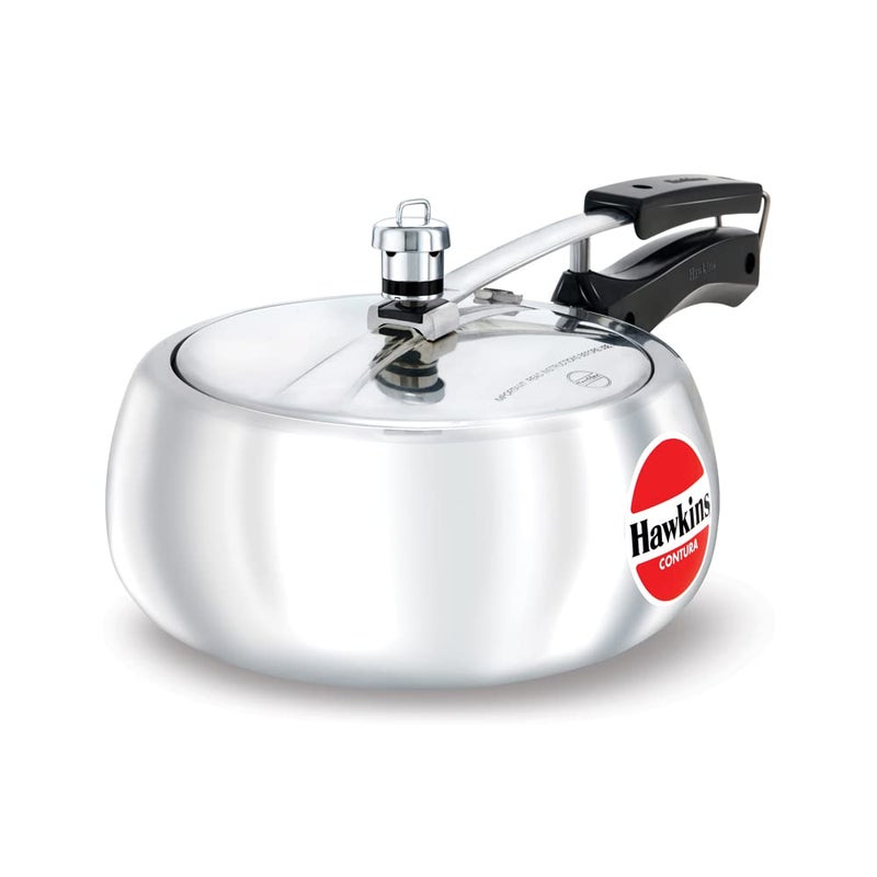 Hawkins 3.5 Litre Contura Pressure Cooker, Handi Inner Lid Cooker, Silver (HC35) - Image 1