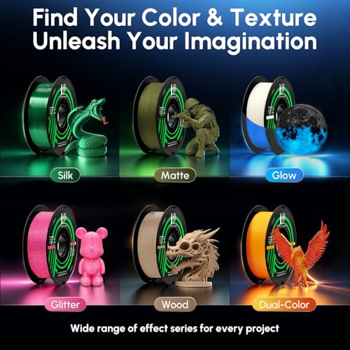 HP3DF Glow in The Dark PLA Filament, 3D Printer Filament, PLA Filament 1.75mm Dimensional Accuracy +/- 0.02mm, 1KG Spool (2.2 lbs), Fit Most FDM Printer (Glow Green) - Image 3