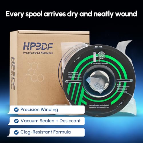 HP3DF Glow in The Dark PLA Filament, 3D Printer Filament, PLA Filament 1.75mm Dimensional Accuracy +/- 0.02mm, 1KG Spool (2.2 lbs), Fit Most FDM Printer (Glow Green) - Image 4