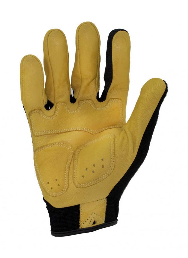 Ironclad Command Impact Goatskin Leather Work Gloves; Touch Screen Gloves Conductive Index Finger, Impact Protection, Machine Washable, Sized S, M, L, XL, XXL (1 Pair) (X-Large)
