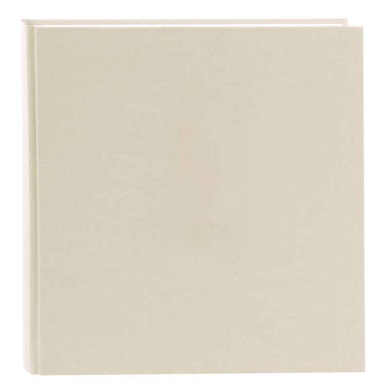 Goldbuch Summertime Trend 2 27605 Photo Album with 60 White Pages with Pargamine Dividers Memory Album with Linen Cover Photo Album for Gluing Beige 30 x 31 cm