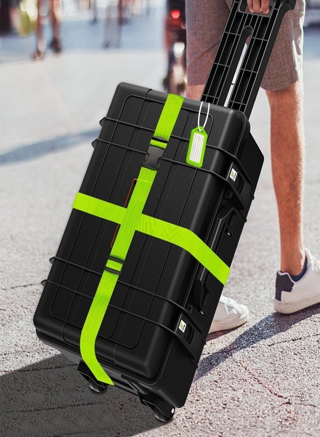 RNAZLIS Luggage Belt Security Strap with Tags - Adjustable Suitcase Strap with Quick Release Buckle for Travel Baggage Protection (Green) - Image 5