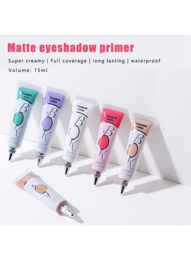 klarako 6 Colors Matte Eyeshadow Primer, Waterproof Long-Lasting Smudge-proof Super Creamy Lightweight Makeup Eye Shadow Primer Base for All Shadows, Prevent Oily Lids and Crease - Image 1