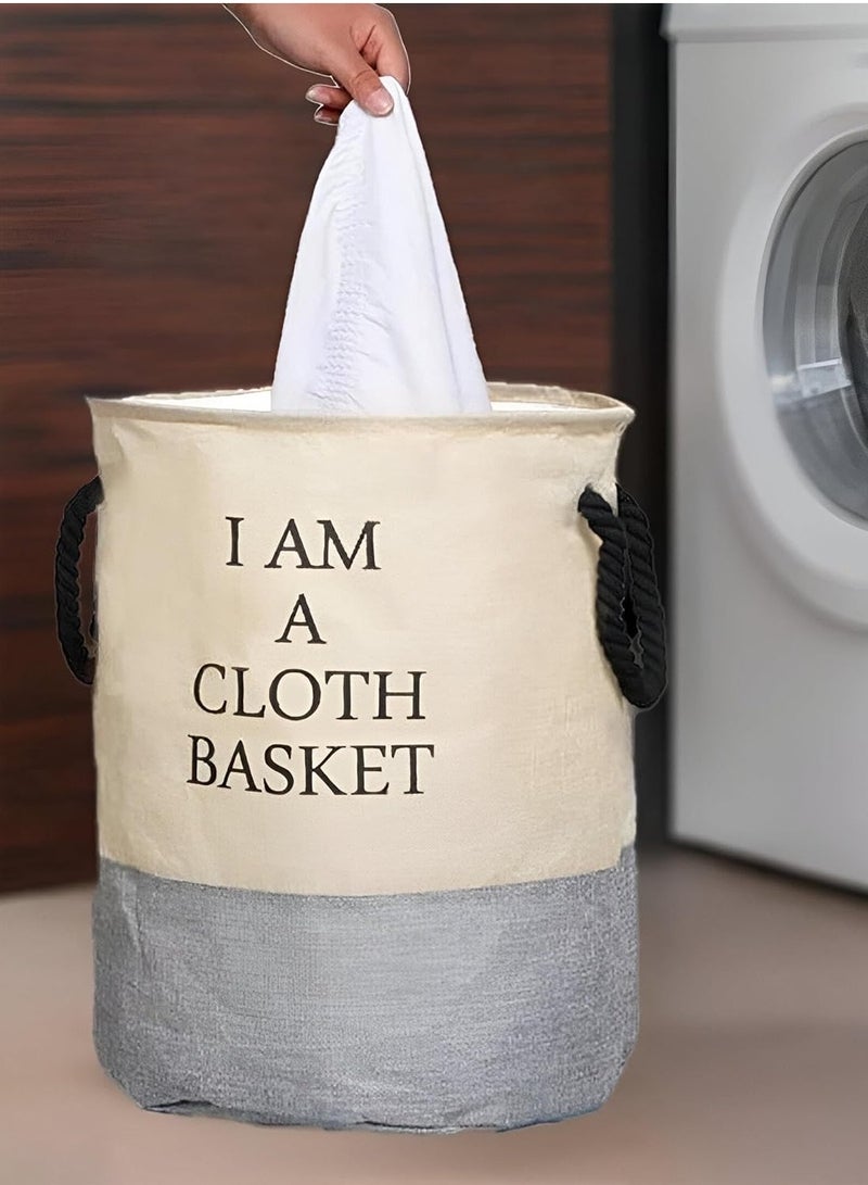 Olive basket for children's clothing, toys, and linen material with a sturdy handle, large size 45*35 cm  - Image 3