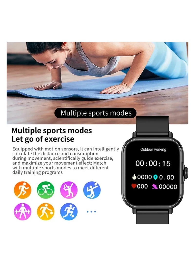 Stylish A59 Plus Smart Watch with Heart Rate Monitoring,| 260mAh Relojes Inteligentes for Girls, Trendy Gold Watch, Necklace, Bracelet, Earrings, Women's Ring Collection - Image 4