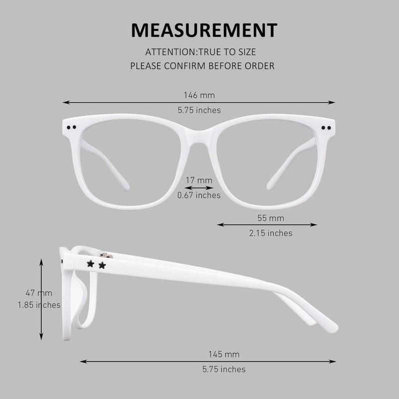 GQUEEN Fake Non Prescription Glasses Clear Lens for Women Men Oversized Frame UV400 Protection, 201581 - Image 5