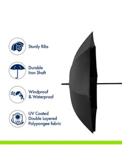 Straight UmbrellaBlack and 5X Folding Umbrella Black(Pack of 2) For Rain & Sun Protection and also windproof | Double Layer Folding Portable Umbrella with Cover |Fancy and Easy to Travel - pzsku/ZDC268B70EC771B69C847Z/45/_/1735648200/ac4d78bd-7bd8-43fc-aabd-94c86bf9691e