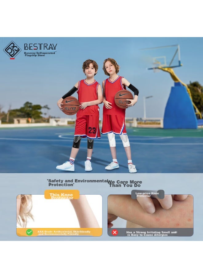Bestray Baisirui 5d Fom Children's Knee Pads, Anti-fall Basketball Elbow Pads Set, Specialized Sports Warmth, Soccer Protective Gear For Kids - Image 3
