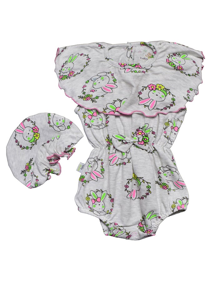 BabyShoora - Baby Playsuit with neckline frills - Image 1