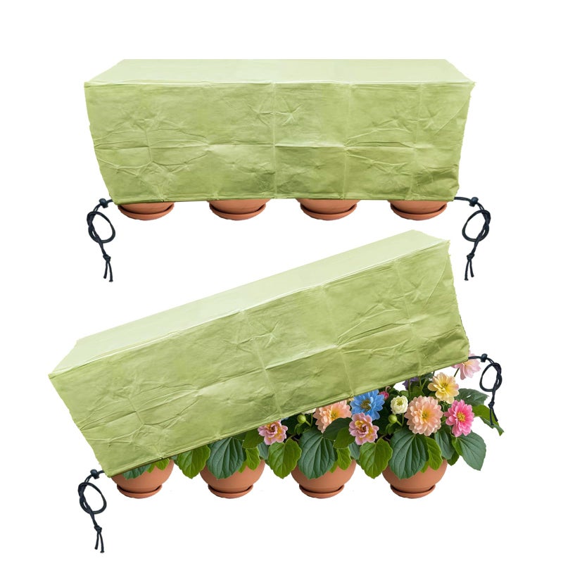 EJW Planter Cover, Plant Covers Freeze Protection,2 Pack 39.3"*17.7"x15.7" Planter Covers for Winter, Frost Cloths for Outdoor Plants, Raised Bed Covers for Winter. - Image 1