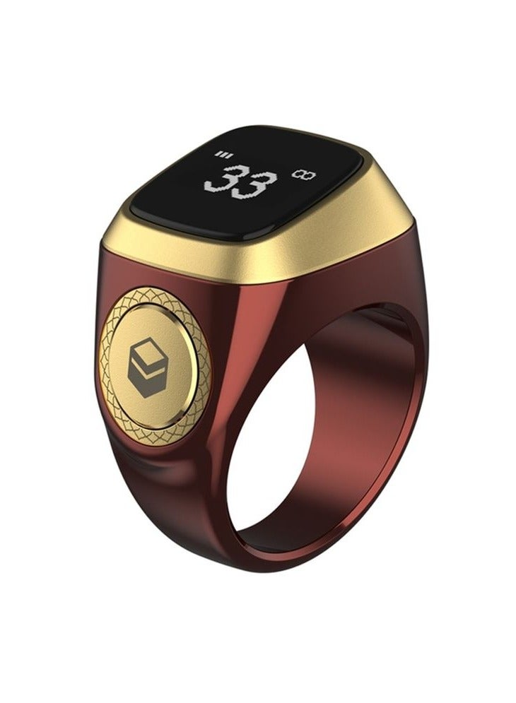 Smart Tasbih Plastic Zikr Lite Ring Brown 18MM - Image 1