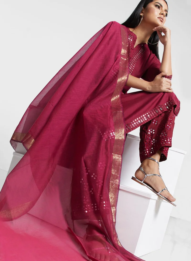 Fabindia Silk Detail Dupatta