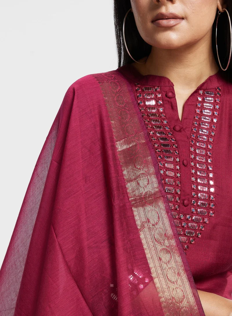 Fabindia Silk Detail Dupatta