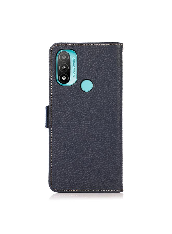 اس-توب جراب لهاتف Motorola Moto E20 / E40 من KHAZNEH، مصنوع من جلد الليتشي الأصلي مع خاصية RFID، بمغناطيس جانبي - Image 3