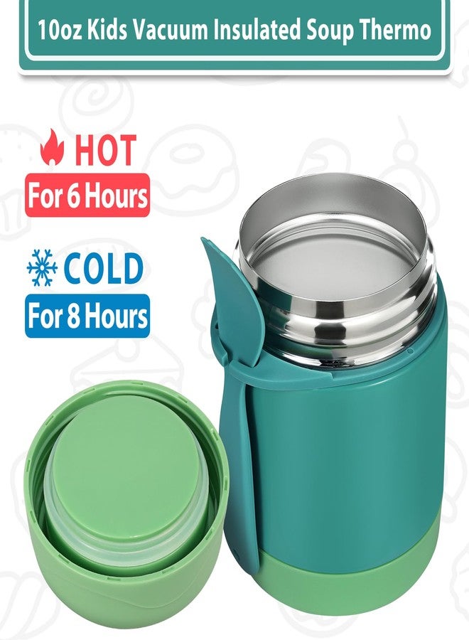 Howeemo 10oz Soup Thermo for Hot Food Kids,Lunch Thermo Kids Food Jar with Spoon Hot Insulated Food Containers,Leak Proof Stainless Steel Wide Mouth Lunch Thermo Jar for School(Green) - Image 4
