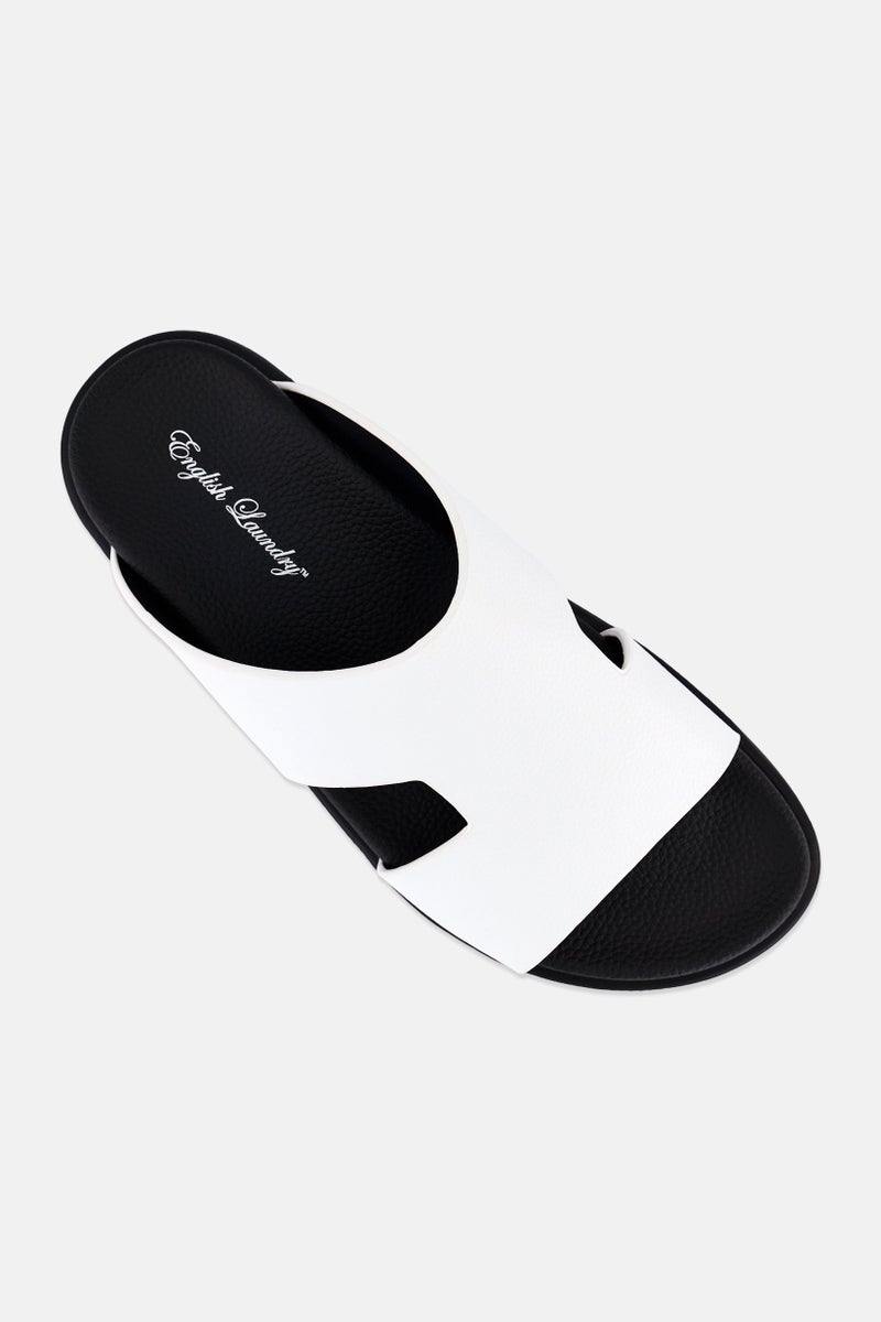 English Laundry Men Slip On Arabic Sandals, White - Image 4