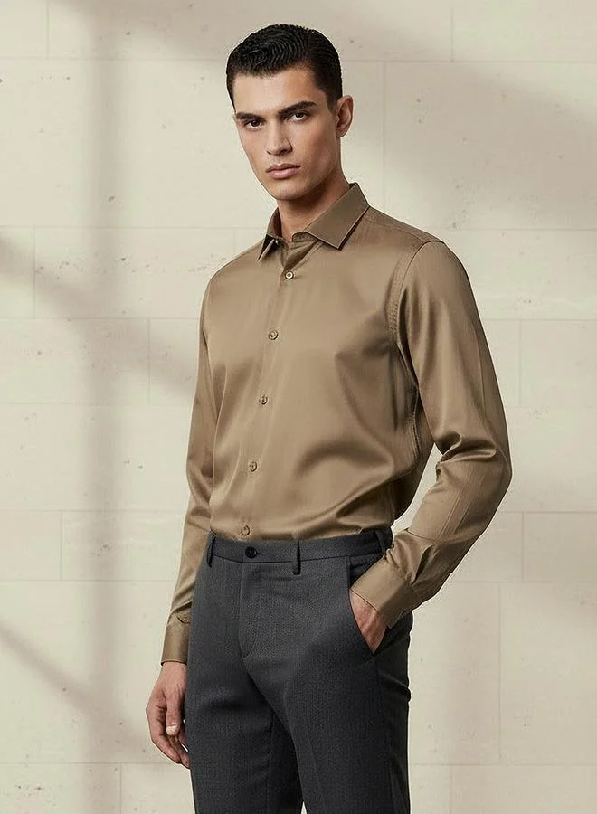 Splash FAV Men Regular Fit Collared Long Sleeve Shirt