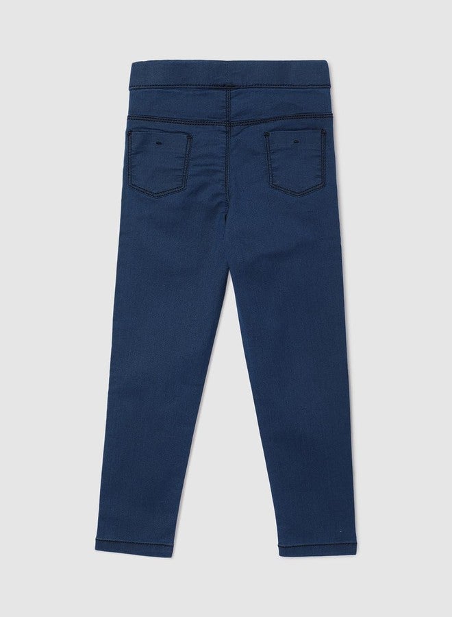 Max Girls Solid Denim Jeggings (S24CBD05MID Blue)_2-3Y - Image 5