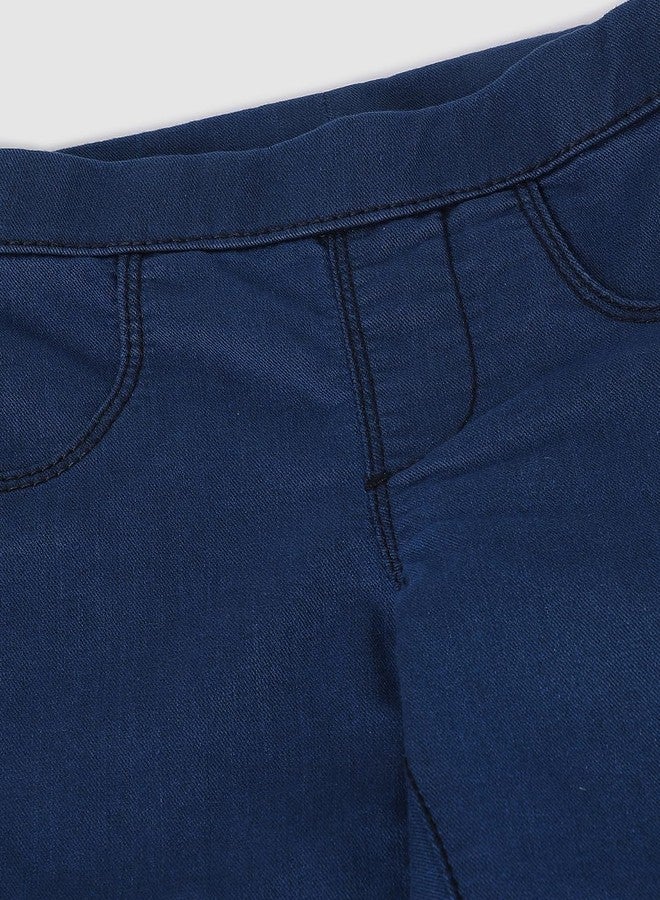 Max Girls Solid Denim Jeggings (S24CBD05MID Blue)_2-3Y - Image 2