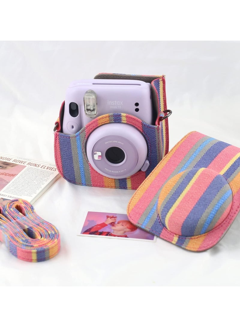 General Canvas Camera Case Compatible with Fujifilm Instax Mini 11 Instant Camera with Adjustable Shoulder Strap and Pocket  - Image 5