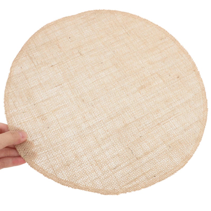 6 Pcs Rustic Round Jute Placemats Insulated Coasters for Dining Table Home Party Outdoor Use - Image 4