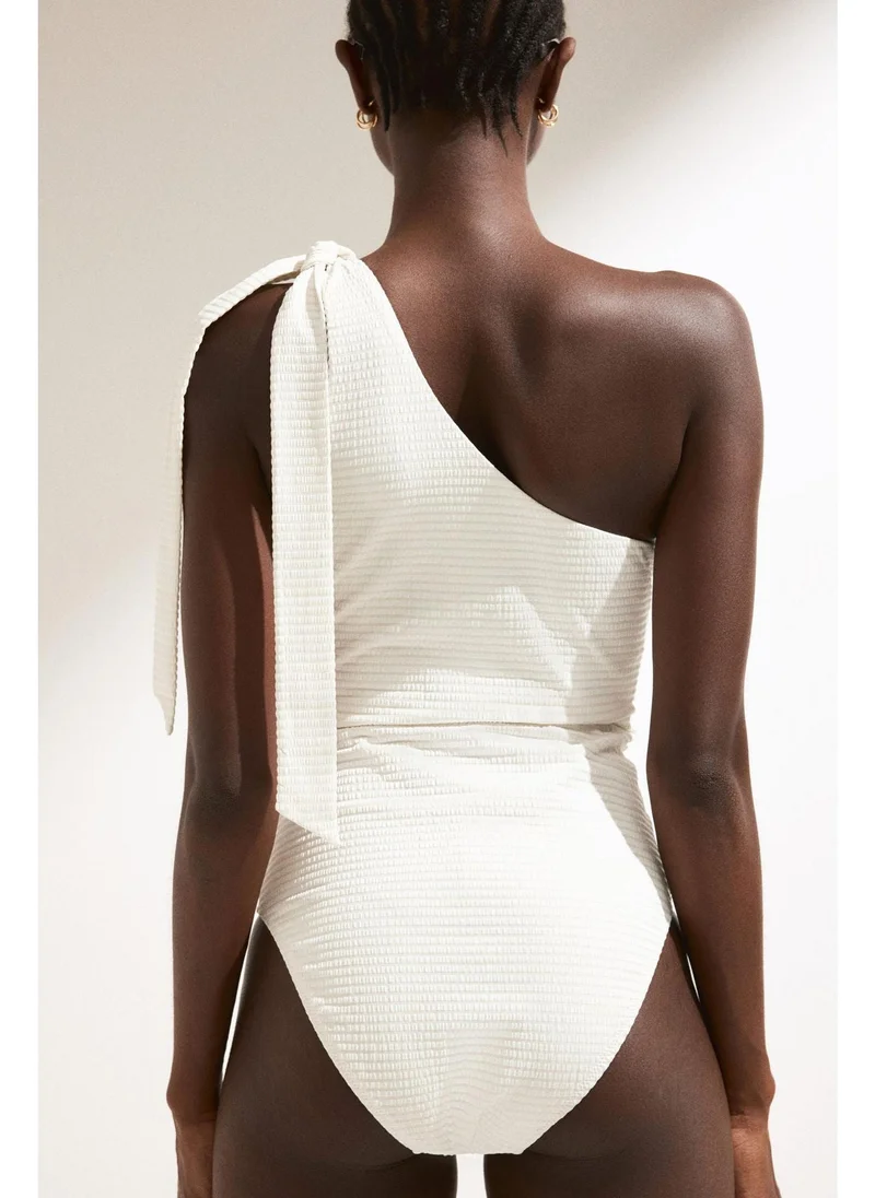 H&M Padded-cup one-shoulder swimsuit