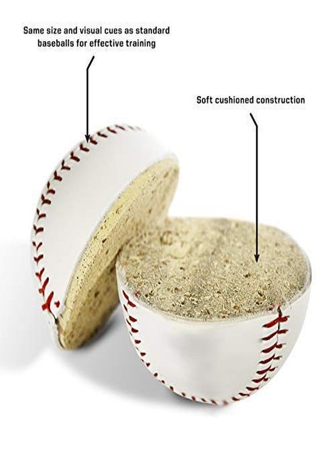 Canbee كرة بيسبول كانبي إم بي إل المصنوعة من مادة PVC، مقاس رسمي 9 بوصات، لون أبيض، للأطفال، بيسبول، قطعة واحدة أو قطعتين، خياطة حمراء وخياطة سوداء (أبيض-أحمر-2) - Image 2