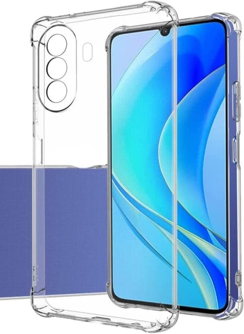 Case for Huawei nova Y70 / Nova Y70 Plus Case Cover Clear Back Air Cushion Soft Silicone Shockproof Anti-Scratch Protective Bumper Shell Corner for Huawei nova Y70 / Nova Y70 Plus