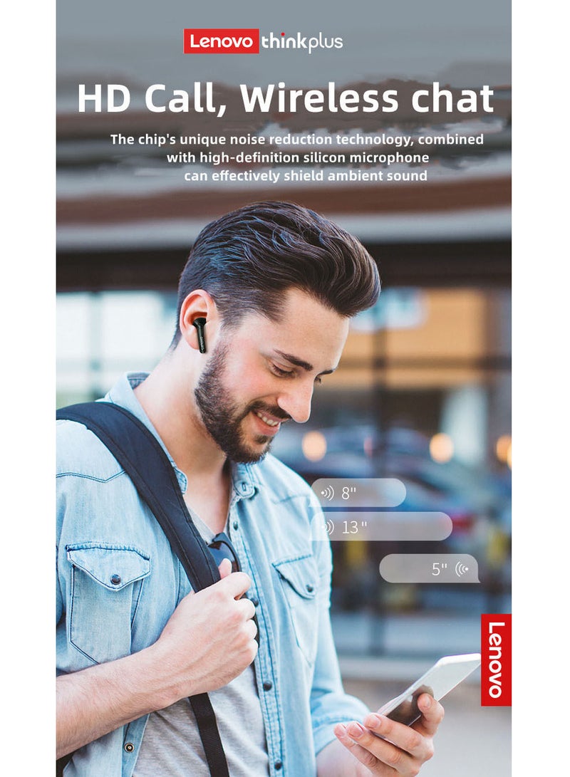 لينوفو Lenovo XT93 Earphone Bluetooth 5.2 Long Standby 250mAh Battery Headphone HiFi Bass Stereo Sports Earbuds Dual HD Microphone Headset - Image 5