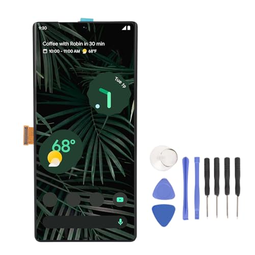 Heayzoki Screen Replacement Kit for Pixel 6 Pro 5G, Touch Display Digitizer Frame Assembly with Fingerprint Sensor and Repair Tool - Image 1
