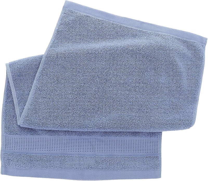 MAGICLULU Thickened Cotton Washcloth Towel for Face and Bath, Blue Absorbent Household Bathroom Towel, Soft Sturdy Cotton Fabric for Home Use - Image 1