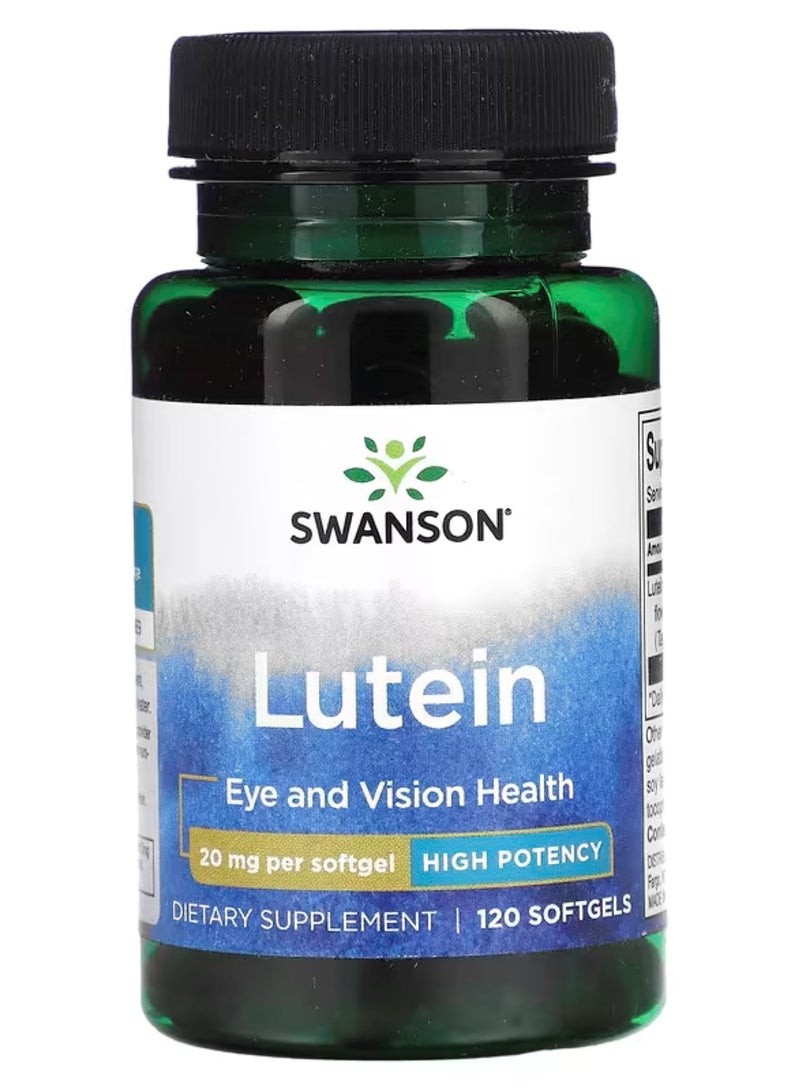 سوانسون‏, لوتين ، فعالية عالية ، 20 ملجم ، 120 كبسولة هلامية