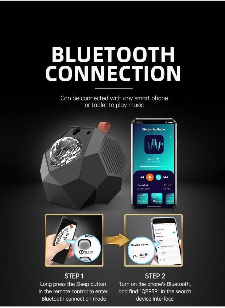 ELTRAZONE Portable Quran Speaker Star Projector | Night Light Projector with Remote Control & APP, Bluetooth Speaker with Quran Chanting, Adjustable LED Light Modes, Perfect for Bedroom & Spiritual Relaxation, Ideal Gift for Kids & Adults in UAE - Image 3