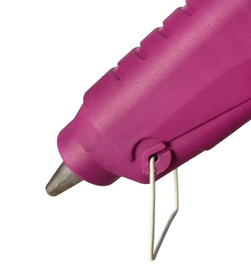 GLUN® مسدس غراء مع عصي غراء 11 مم 6 بوصة، 5 عصي غراء شفافة لمتخصصي الحرف وأعمال DIY (80 واط بنفسجي) - Image 3