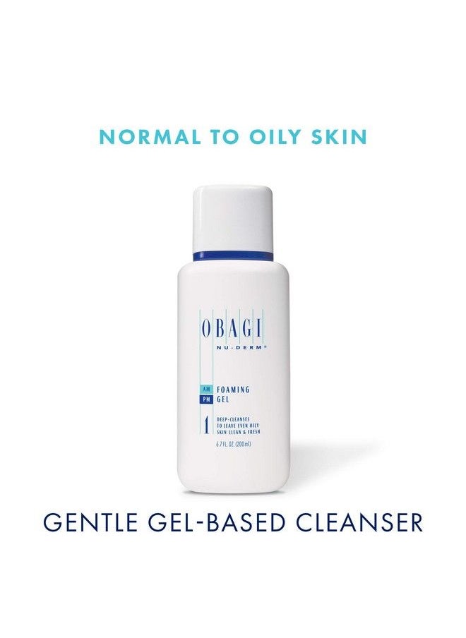 Obagi Medical - Obagi Nuderm Foaming Gel Soothing Formula Made With Aloefoaming Daily Facial Cleanser Deep Cleanses And Removes Makeup And Dirt To Leave Normal To Oily Skin Clean And Fresh 67Fl Oz Packof2 - Image 1