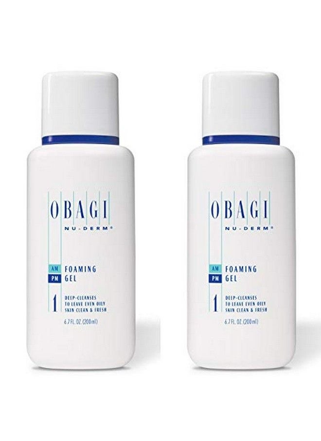 Obagi Medical - Obagi Nuderm Foaming Gel Soothing Formula Made With Aloefoaming Daily Facial Cleanser Deep Cleanses And Removes Makeup And Dirt To Leave Normal To Oily Skin Clean And Fresh 67Fl Oz Packof2 - Image 1