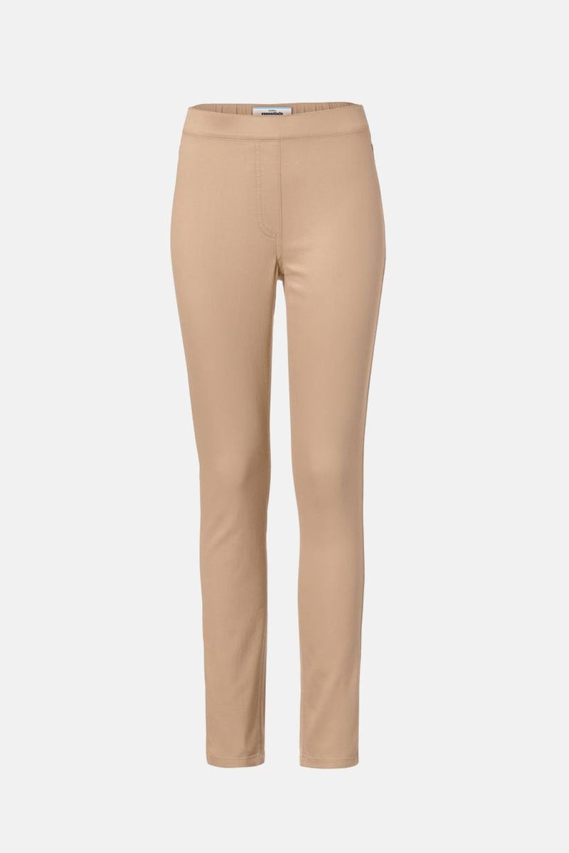 Tchibo Women Slim Fit Tregging Pants, Beige - Image 2