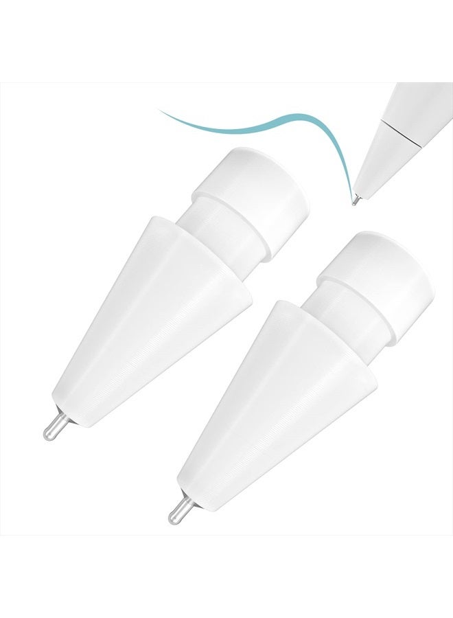REEYEAR Upgraded (Pen Like) Pencil Tips fits for Apple 2nd Gen iPad Pro Pencil,0.78mm No Wear Out Fine Point Precise Control Longer Tips High Strength Material,White - Image 1