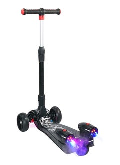 EASY FUTURE 3 wheels kick scooter for kids - Safe Lean to Steer, LED Lights wheels, Bluetooth and Water Spray Gives a Great Smoke Effect for Children from 3 to 14 Years Old (Balck)  - Image 2