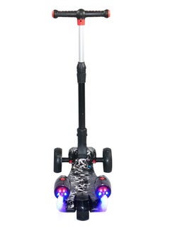 EASY FUTURE 3 wheels kick scooter for kids - Safe Lean to Steer, LED Lights wheels, Bluetooth and Water Spray Gives a Great Smoke Effect for Children from 3 to 14 Years Old (Balck)  - Image 4