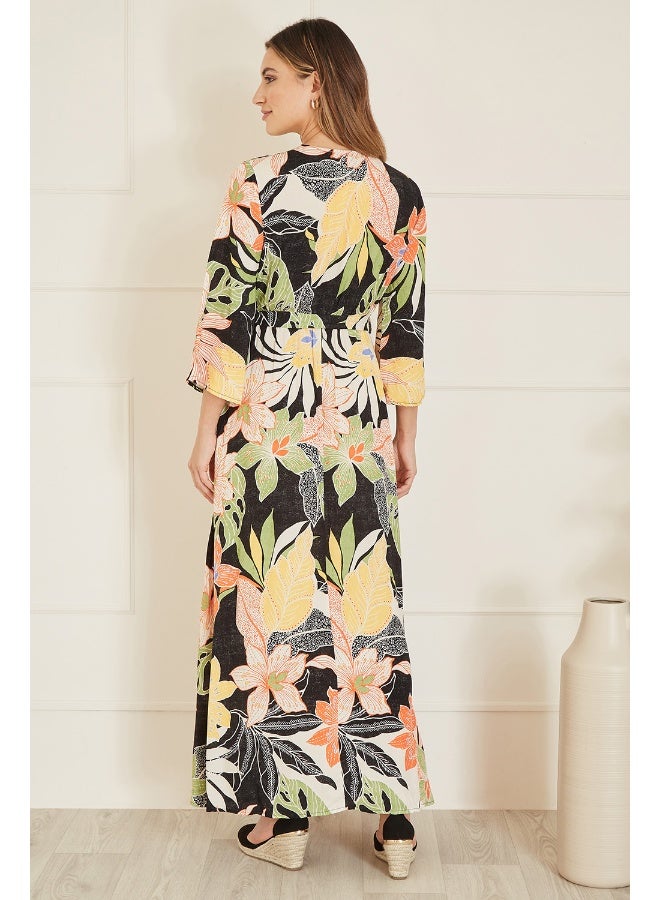 MELA LONDON Floral Print Maxi Dress - Image 4